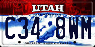 UT license plate C348WM