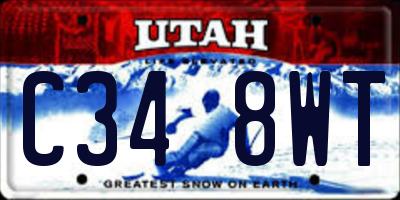UT license plate C348WT