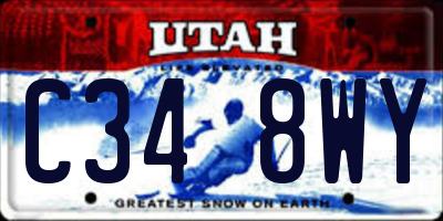 UT license plate C348WY
