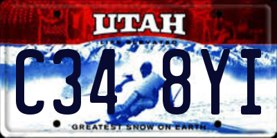 UT license plate C348YI