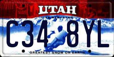 UT license plate C348YL