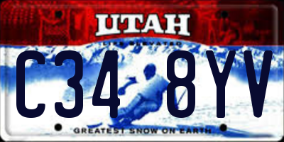 UT license plate C348YV