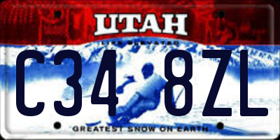 UT license plate C348ZL