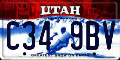 UT license plate C349BV