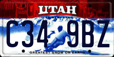 UT license plate C349BZ