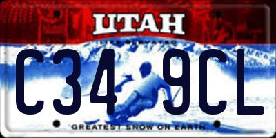 UT license plate C349CL