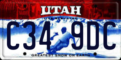 UT license plate C349DC