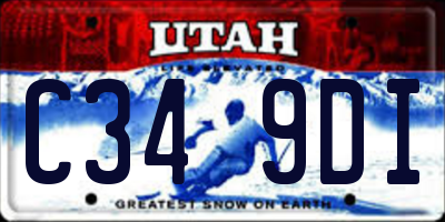 UT license plate C349DI