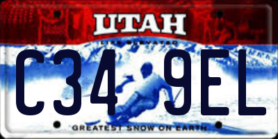 UT license plate C349EL