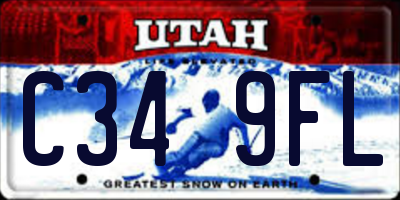 UT license plate C349FL