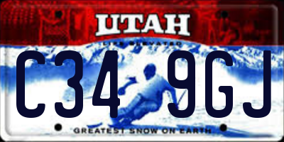 UT license plate C349GJ