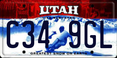 UT license plate C349GL