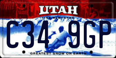 UT license plate C349GP