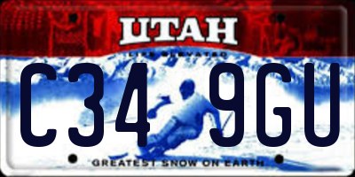 UT license plate C349GU