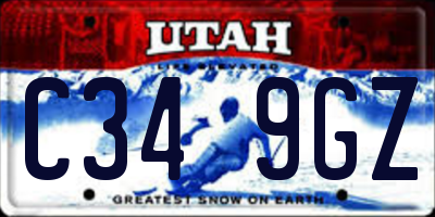 UT license plate C349GZ