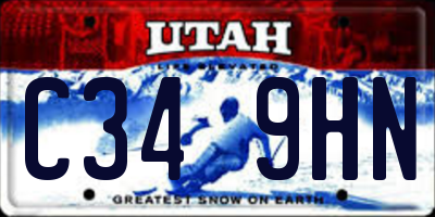 UT license plate C349HN