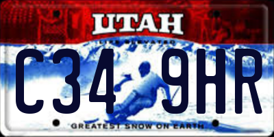 UT license plate C349HR