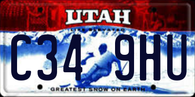 UT license plate C349HU