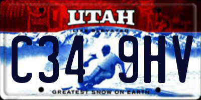 UT license plate C349HV