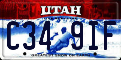 UT license plate C349IF