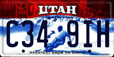 UT license plate C349IH