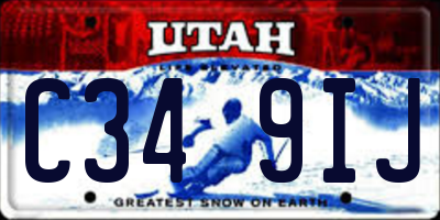 UT license plate C349IJ