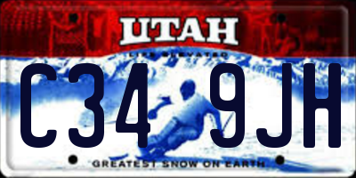 UT license plate C349JH