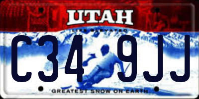 UT license plate C349JJ