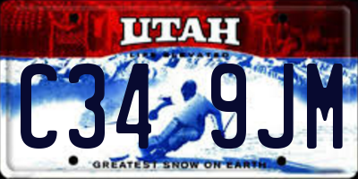 UT license plate C349JM