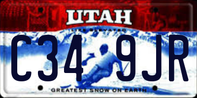 UT license plate C349JR
