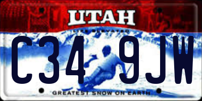 UT license plate C349JW