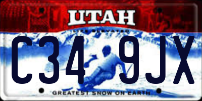 UT license plate C349JX
