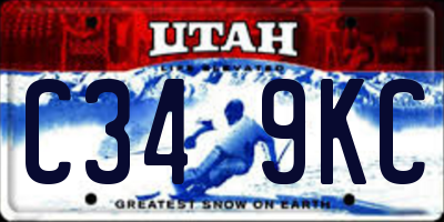 UT license plate C349KC