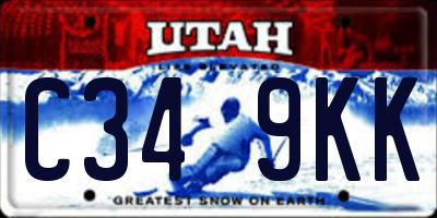 UT license plate C349KK