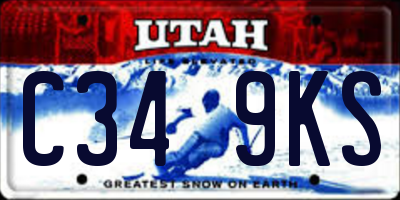 UT license plate C349KS