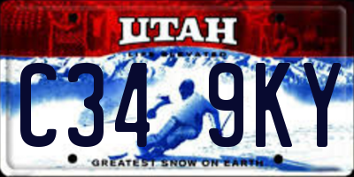 UT license plate C349KY