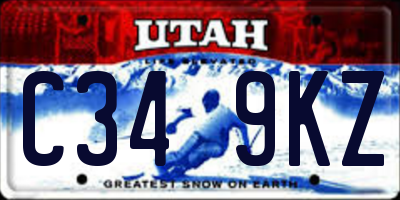 UT license plate C349KZ