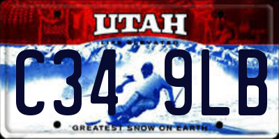 UT license plate C349LB
