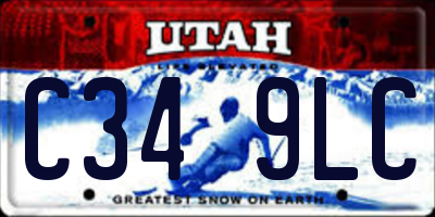 UT license plate C349LC