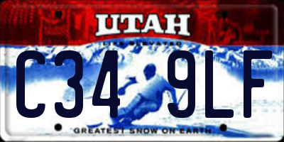 UT license plate C349LF