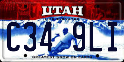 UT license plate C349LI