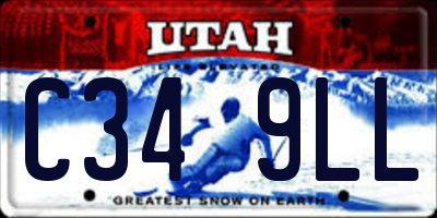 UT license plate C349LL