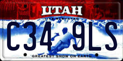 UT license plate C349LS