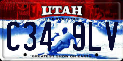 UT license plate C349LV