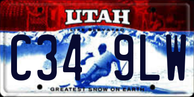 UT license plate C349LW