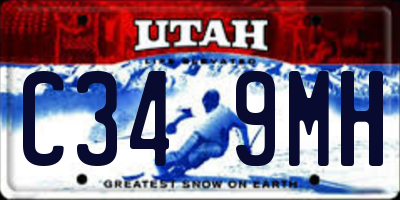 UT license plate C349MH