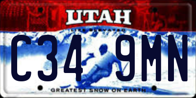 UT license plate C349MN