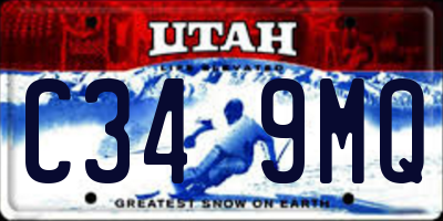 UT license plate C349MQ