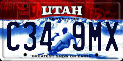 UT license plate C349MX