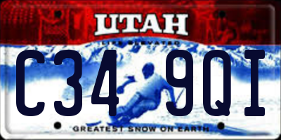 UT license plate C349QI